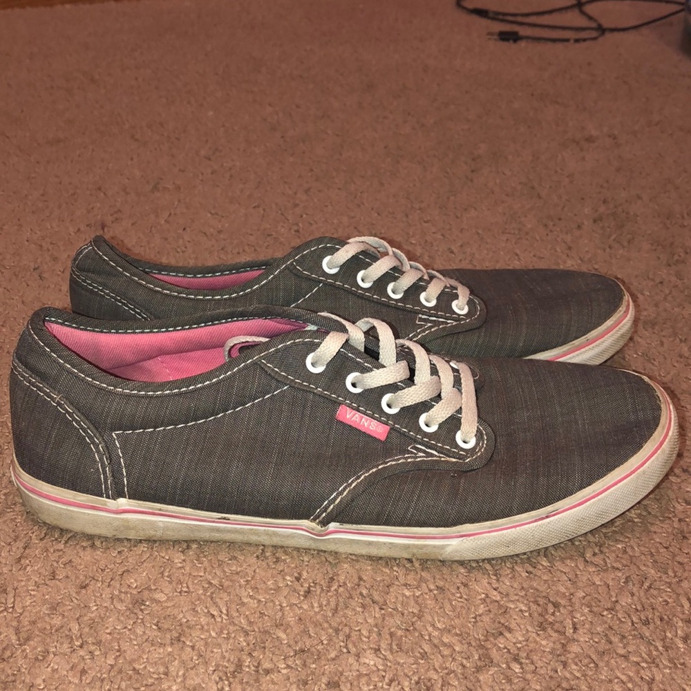 Gray & pink used Vans